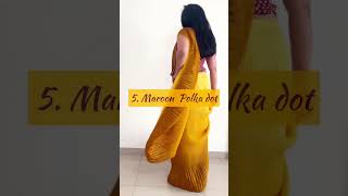 8 different tops to style your saree to create traditional to modern look/how to style pleated saree