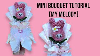 My Melody Bouquet Wrapping Tutorial. Mini Bouquet Tutorial. #fypage  #fyp #bouquet #diy #crafts