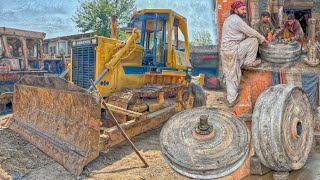 How to Fix a Front Wheel of Bulldozer | Front Wheel Seat & Kits Replacement | @MechanicalSkills4u