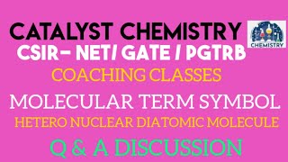 Molecular TERM SYMBOL| Hetero atomic molecules| doubt Question discussion| PGTRB|CSIR -NET GATE.