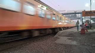 82901 Mumbai Central Ahmedabad IRCTC Tejas Express rushing past Sachin towards Surat