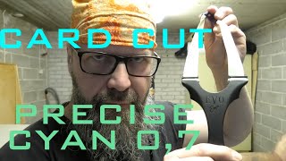 Precise Cyan 0,7 slingshot bands & Card cut (English subtitles)