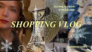 VLOGMAS I COME SHOPPING with me in PARIS ft Sezane, Veja, Eric Bombard, Le Bon Marché