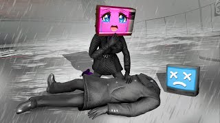 New TV Woman LOVE STORY 16 & TV Man SAVES TV Woman In Garry's Mod!