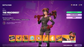 Fortnite | Battle Pass Reward Unlock | Page 1 | Machinist | Outfit Unlock | Preview Styles | C5S3.