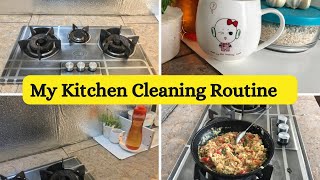 Clean my kitchen with me ||how i clean my kitchen everyday||Life with SoNiya Ch,cleaning motivation✨