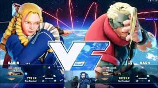 First to Five: tsdZero (Karin) vs HKSmash (Nash) - Street Fighter V