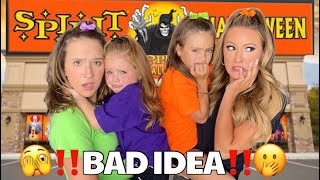 WE TOOK HALLIE & ALANA TO SPIRIT HALLOWEEN FOR THE 1ST TIME 👻🫣 *BAD IDEA*