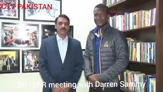 Darren Sammy Meeting with DG ISPR