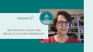 Recherche-Chaos: Wie behalte ich den Überblick? - Roman schreiben