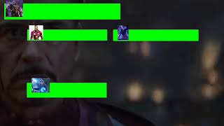 Avengers Endgame Iron Man,Thor, and Captain America vs Thanos with Healthbars