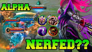 Alpha Nerfed ?? Alpha Jungle Best Build 2023 Mobile Legends MLBB Build Guide Tutorial Gameplay