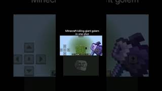 Minecraft killing giant golem in one shot by mace #music #minecraft #trollface #subscribe #phonk