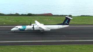 SATA Azores / Dash 8 Q-400 takeoff @ Funchal, Madeira 28.10.2014