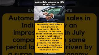 Automobile sales up by 14% in July 2024