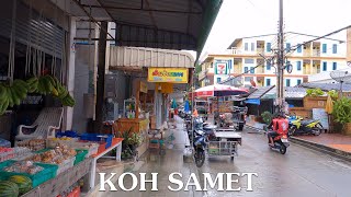 KOH SAMET Town Centre Walk Tour - Rain at Samed Island