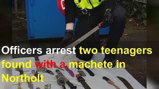 Officers arrest two teenagers found with a machete in Northolt