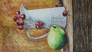 Still Life Study in Oil Pastel