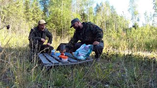 Таежные дары. Жизнь в тайге. Туристическая газовая горелка.