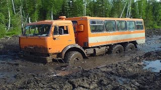 STUCK IN MUD.  TRUCKERS OF THE FAR NORTH.  COLLECTION WINTER FAILS