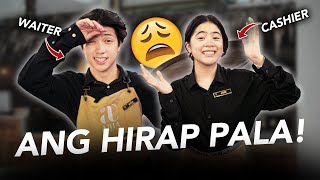 Working As WAITER & CASHIER For A Day! | Ranz and Niana