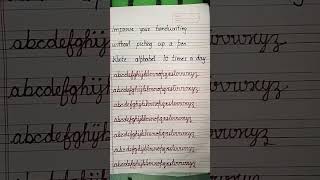 # improve handwriting without picking up a pen #write alphabet