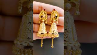 Gold jhumka latest edition and all new collection#art #jewellery #video #viral #youtubeshorts