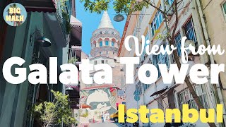 GALATA TOWER - Panoramic View and Museum inside | Istanbul, Turkey - Summer walk 4K - HDR