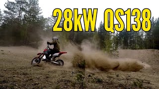 +28kW Electric Dirt Bike Riding || QS138 70H, FarDriver 96680