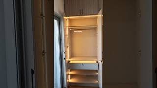 Three Door wardrobe design /light warm white year 2024 #carpenter #ishakmaking