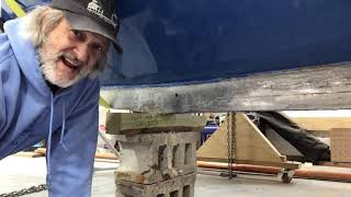 Boat Building The Haven - Drilling Lead Ballast for Centerboard Pin - Episode 117