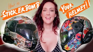 How to Stickerbomb your Helmet! Customise and Personalise your helmet for less than £5.