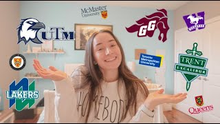 ONTARIO UNIVERSITY admissions reactions | U of T, OttawaU, Trent, Queen's, Western, McMaster