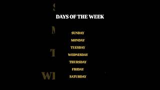 Days of the week.                        Easy way to learn English#kids video#viral#viralvideo