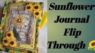 Flip Through Of My Sunflower Journal 🌻