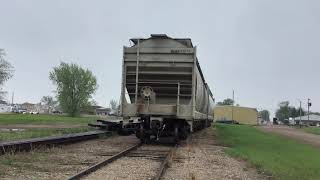 Looking at some grain train hoppers