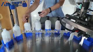 Pump head round bottle filling machine capping cream filling equipment B6