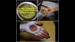 How To Prepare Henna Paste From Fresh HennaLeaves || Gorintaku Preparation || LaxmiYoutube