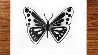 Butterfly Drawing Easy Step by Step || Easy Drawings For Kids || Easy drawing for beginners