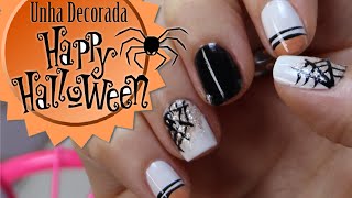 Unhas decoradas Happy Halloween - by QG