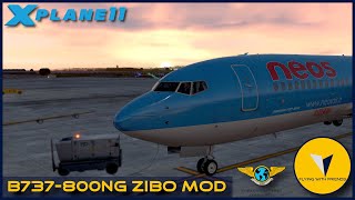 NEOS B737-800NG Zibo MOD | Verona ✈ Cagliari [X-Plane 11 Vulkan]