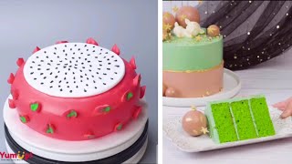 fancy dragon fruit desert cake 🎂🌈🍨🎂🌈🎂🌈 cake it love 🎂🌈🌈🌈