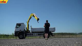 Mercedes-Benz AROCS 2136 with three-way kipper and HYVA crane