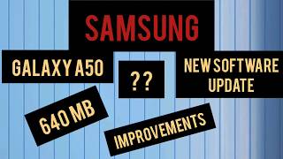 Samsung Galaxy A50 December Update - Software Update  - 640 MB Update Size | tech asset