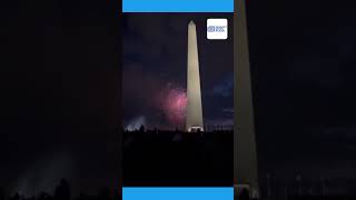 Fireworks adorn the sky in Washington DC, as part of Independence Day celebrations #usa #us #shorts