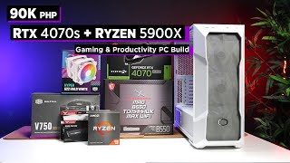 Build VLOG: ₱90K RTX 4070s + RYZEN 5900X Gaming & Productivity PC [Ph]