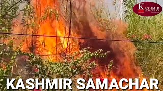 Dangerous fire incident in Jammu - Fire Broke our near Super Speciality Hospital Jammu