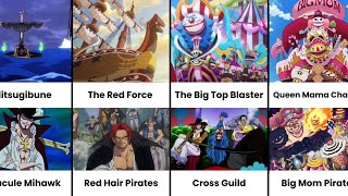 One piece Pirate Ships and their Crews