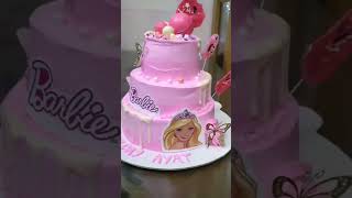 Barbie theme cake