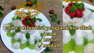 cuma 2 telur bisa jadi pengganti kue ultah||resep putu ayu jumbo yg lembut dan enak